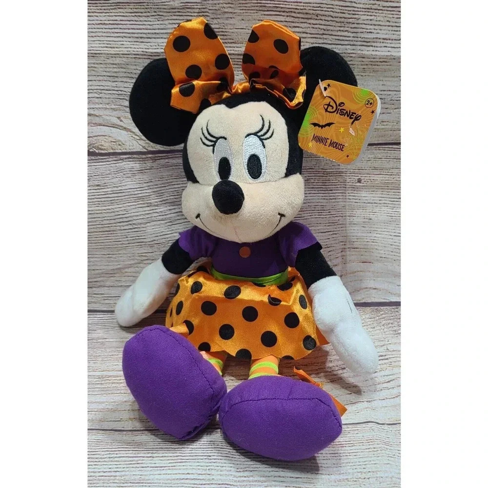 Disney Just Play Plush Minnie Mouse Halloween Stuffed Animal Toy 9.5" New 2021